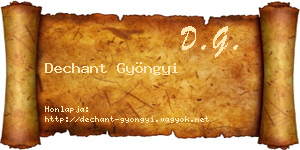 Dechant Gyöngyi névjegykártya