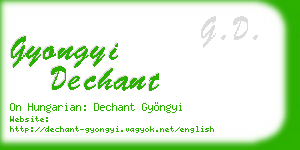 gyongyi dechant business card