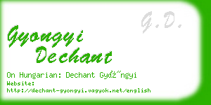 gyongyi dechant business card